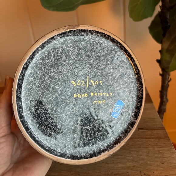 Navy blue/black and white speckled with gold rosebud handle in Gold gilt - Picture 5 of 6